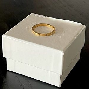 Gold Slim Band Ring by Maison Margiela